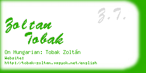 zoltan tobak business card